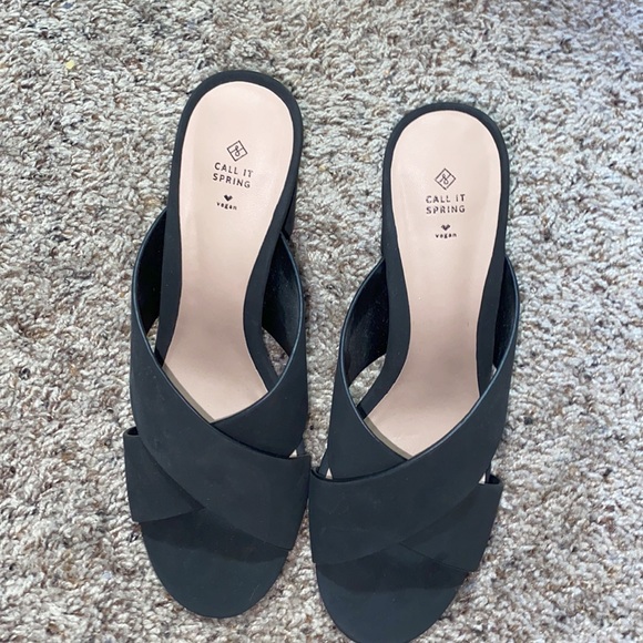 Call It Spring Black Heels - Picture 2 of 4